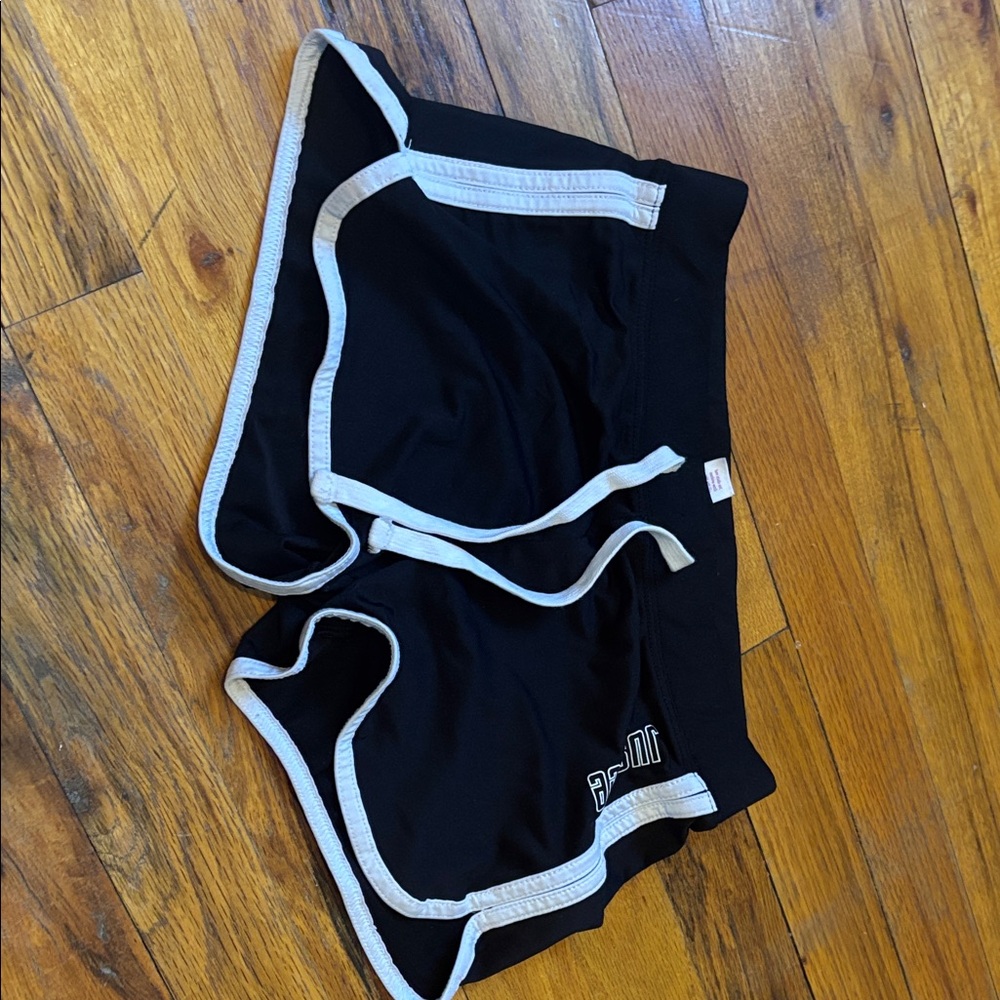 Justice Black Shorts with White Trim